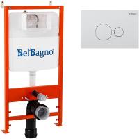 Комплект инсталляции BELBAGNO BB026/BB082BL с клавишей смыва белый глянец