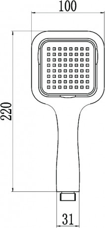 душевая лейка savol s-0p1017 100 мм, 1 режим, цвет хром