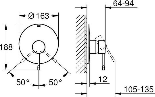 смеситель для душа grohe essence 19286001