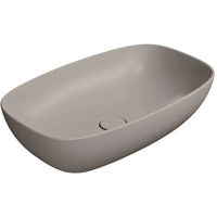 Раковина GSI Nubes 978305 накладная, 60x38 см, Tortora opaco (Коричневый матовый)