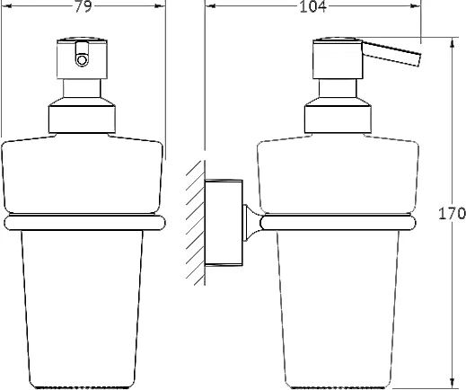 Дозатор для мыла FBS Esperado 009 хром