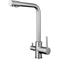 Смеситель для кухни Shevanik S328L с подключением к фильтру, сатин