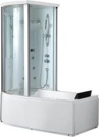 Акриловая ванна Gemy G8040 C L гидромассажная, 170х85х220 см, левосторонняя, цвет белый