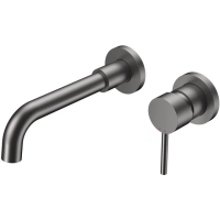 Смеситель для раковины Berges Ventas R 076016 встраиваемый, оружейная сталь матовый