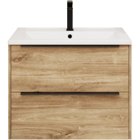 Тумба под раковину La Fenice Tesoro FNC-01-TES-DKK-100-2 98,8 см, подвесная, дуб канзас