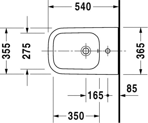 биде подвесное duravit happy d.2 2258150000