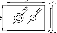 кнопка для инсталляции alcaplast flat inox turn-inox цвет хром