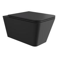 Унитаз подвесной Alice Hide Square 31210108 безободковый, цвет черный матовый