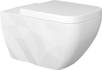 Унитаз подвесной Bien Kristal KRKA060N1VP1W3000 безободковыйс функцией биде, крышка микролифт, цвет белый