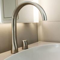 Armani Roca Armani Roca Island Смеситель для раковины на 2 отв, с донным клапаном, излив 190мм, цвет: greige