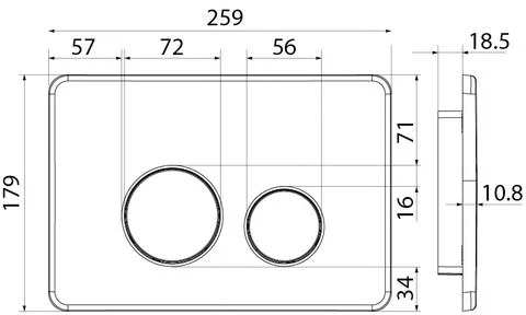 кнопка для инсталляции iddis unisteel uns01ggi77 нержавеющая сталь, золото