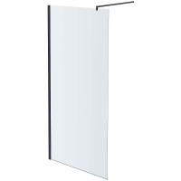 Душевая перегородка Aquatek 140 AQ WIW 14020BL профиль Черный матовый стекло прозрачное