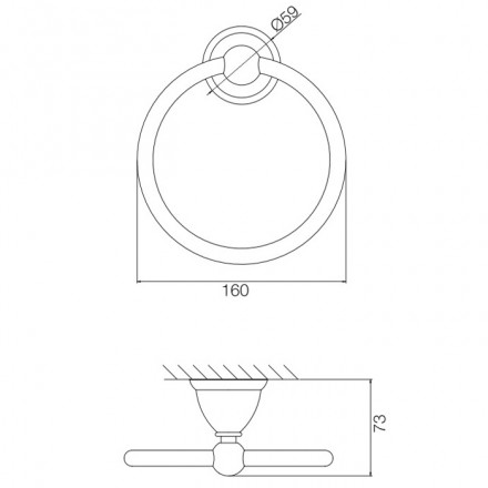 Полотенцедержатель Fima Carlo Frattini Style F6042/1CR