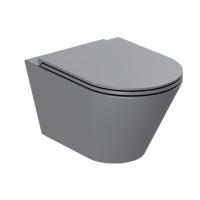 Azzurra Forma Унитаз подвесной 54х37х34см., безободковый, в комплекте с креплением, цвет: Antracite