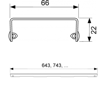 решетка tece tecedrainline royal 600840, нерж. сталь, полир.