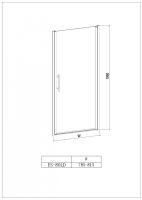 Душевая дверь в нишу Esbano ESDN80LDR 80x195 см, правая, без поддона