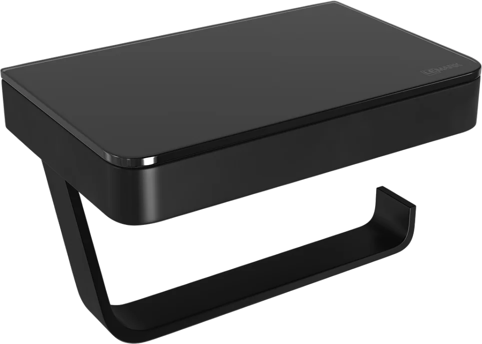 Держатель туалетной бумаги Lemark Glass line 9722030 черный