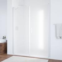 Дверь для душевой кабины в нишу Vegas Glass EP-F-2 185 01 10 профиль белый, стекло сатин