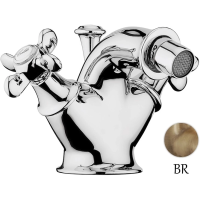 Смеситель Webert Ottocento OT710102065 для биде, с донным клапаном, бронза