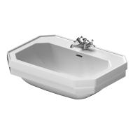 Раковина Duravit 1930 Series 04387000301 подвесная, 3 отв. под смес., 70х50х20.5 см, белая с покрытием WonderGliss