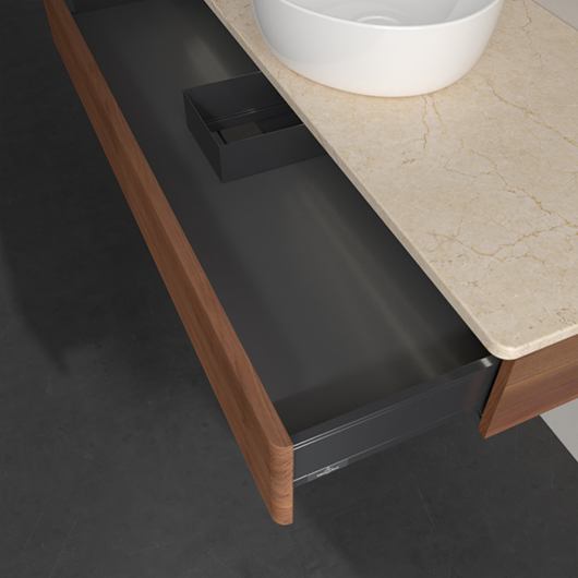 тумба под раковину 120х50 см villeroy & boch antao l10113hm цвет warm walnut (орех)/botticino