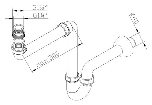 сифон для раковины geberit 151.107.11.1