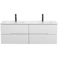 Тумба под раковину Cezares Duet DUET-N-1400-4C-SO-2-BL 140 см, подвесная, Bianco Lucido