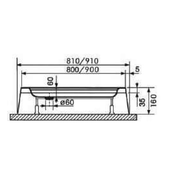 акриловый поддон для душа rgw acrylic lux/tn-p 90x90x16 16180499-41