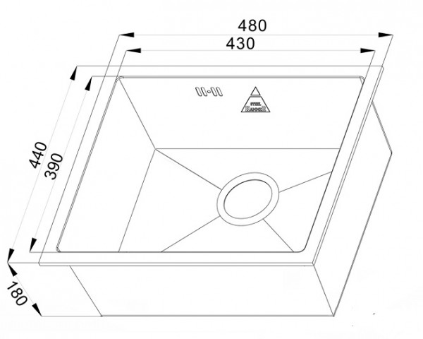 кухонная мойка zorg steel hammer r sh r 4844