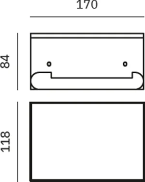 Держатель туалетной бумаги Nofer Capri 16228.N черный, с полкой для телефона