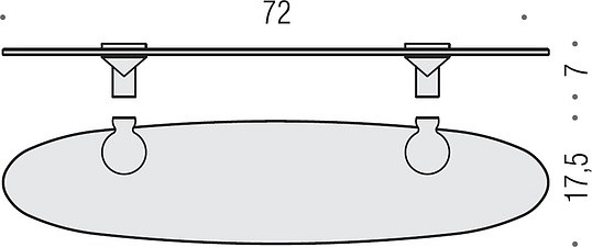 Полка Colombo Design Luna B0130