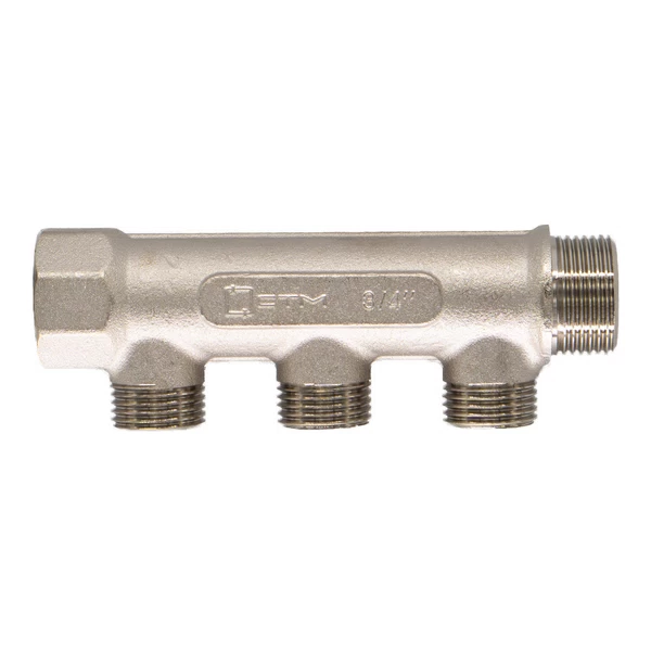 коллектор стм 3/4 вр(г) х 3 выхода 1/2 нр(ш) х 3/4 нр(ш) (c3mm3412)