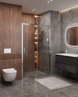 Душевая дверь в нишу Cezares MOLVENO-BF-1-120-C-Cr-IV профиль Хром стекло прозрачное