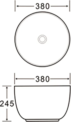 раковина santiline sl-1110bm накладная, ø38 см, цвет голубая матовая