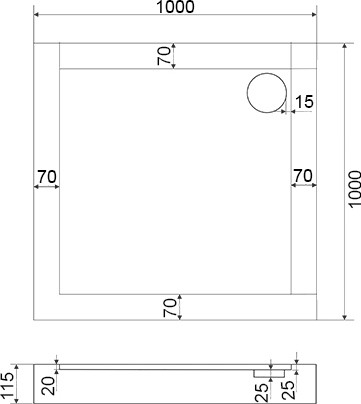 душевой поддон good door форум 100×100 пн00027