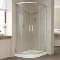Душевой уголок Vegas Glass ZS-F 90*80 07 01 профиль матовый хром, стекло прозрачное
