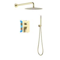 Душевая система Aquatek Оберон AQ1272BG цвет Золото шлифованное