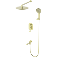 Душевой комплект Wonzon & Woghand WW-88939010-BG 300 мм, со смесителем, золотой матовый