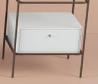 Ящик деревянный выдвижной, Artceram, Fuori scala, 50,6х35,5хh22 см для металлической консоли, цвет белый матовый