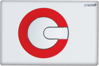 Кнопка для инсталляции Creavit Power GP5001.01 бело-красная