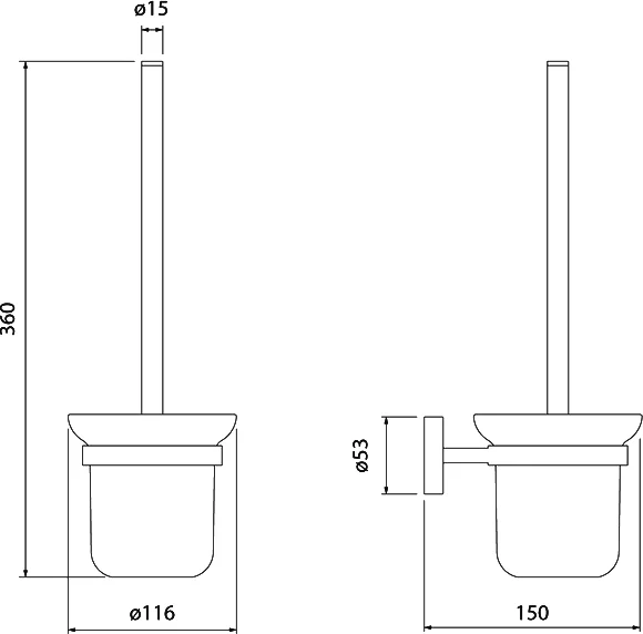 Ёршик для унитаза Iddis Sena SENSSG0i47 хром