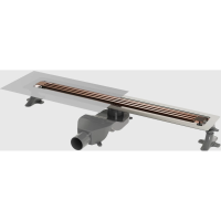 Душевой трап (лоток) Boheme B&T Infinity 981-60-CB 60 см, с решеткой, щелевой, медь матовая