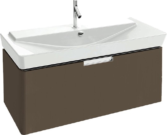 тумба под раковину jacob delafon reve eb1133-g80 120 см светло-коричневый лак, 1 ящик