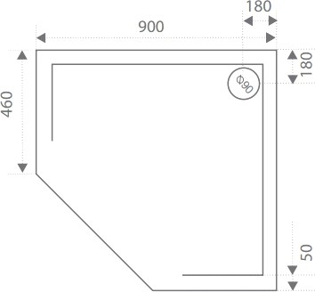 душевой поддон из искусственного камня good door пента 90x90 белый с ножками и экраном лп00010