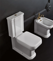 Унитаз Kerasan Waldorf 
 411701 + 418801 + 418101 + 750990 орех, хром / керамика, цвет белый