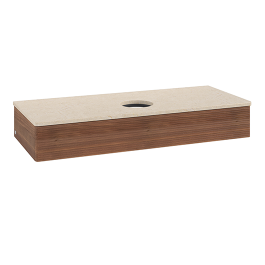 тумба под раковину 120х50 см villeroy & boch antao l10113hm цвет warm walnut (орех)/botticino