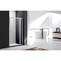 Душевая дверь Cezares Molveno BA-11 120 MOLVENO-BA-11-100+20-C-Cr-IV профиль Хром стекло прозрачное