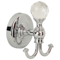 Двойной крючок Migliore Amerida 16582 цвет хром с кристаллом Swarovski