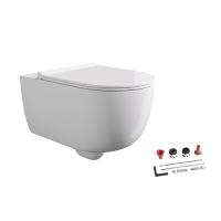 Унитаз подвесной Alice Unica 55 32240101SET, безободковый, с сиденьем и крышкой с микролифтом, цвет белый глянцевый