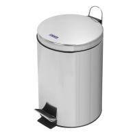 Урна BXG TCR-12L 12 л, хром